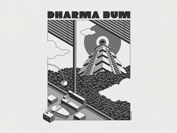 Dharma Bum Poster - artwork musical réalisé pour Dharma Bum en 2019