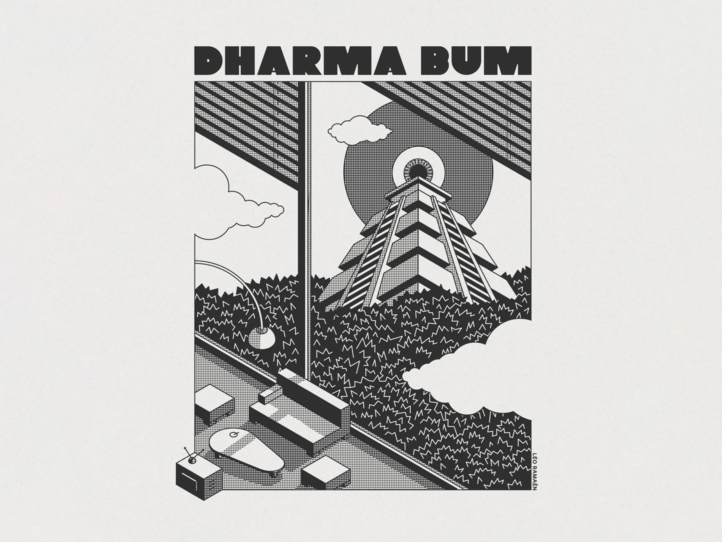 Dharma Bum Poster - artwork musical réalisé pour Dharma Bum en 2019