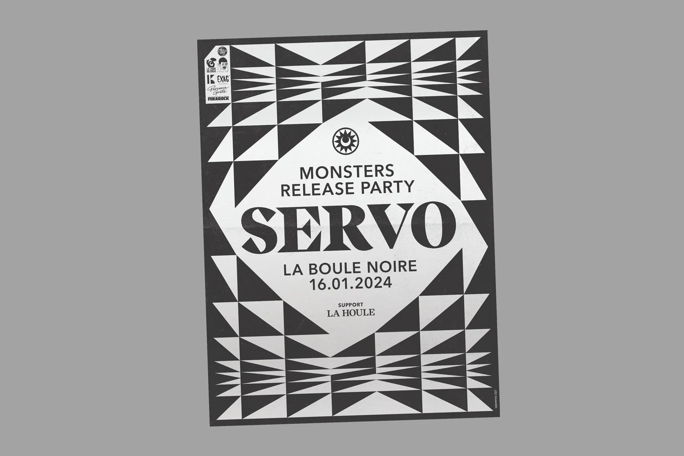 Servi Release Poster - artwork musical réalisé pour Servo en 2023