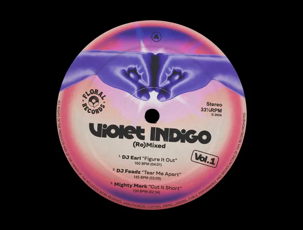 Violet indigo remixed Vol. 1 - artwork musical réalisé pour Violet Indigo en 2024