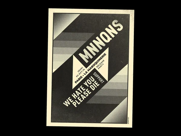 Release Party Poster - affiche réalisé pour MNNQNS en 2019